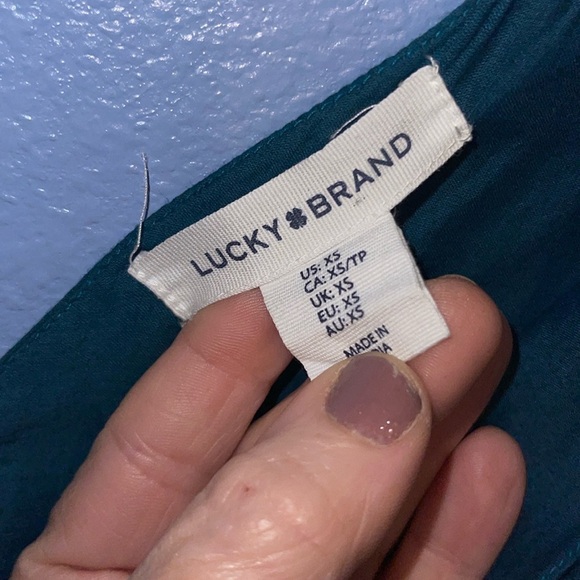Lucky Brand Aquamarine Beautiful Beaded Tiered Maxi Dress Size XS. AA - Picture 6 of 7